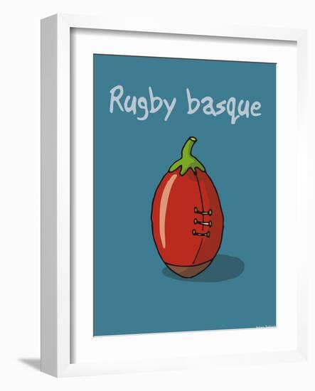 Pays B. - Rugby basque-Sylvain Bichicchi-Framed Art Print