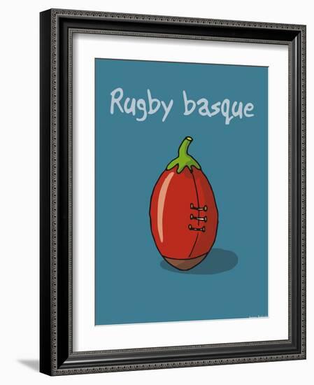 Pays B. - Rugby basque-Sylvain Bichicchi-Framed Art Print