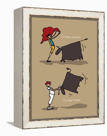 Pays B. - Tauromachie basque-Sylvain Bichicchi-Framed Stretched Canvas