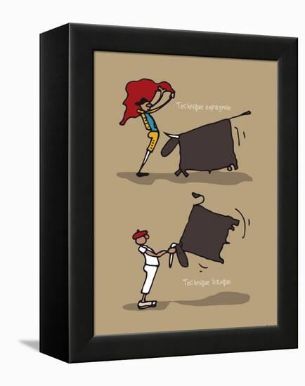 Pays B. - Tauromachie basque-Sylvain Bichicchi-Framed Stretched Canvas