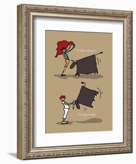 Pays B. - Tauromachie basque-Sylvain Bichicchi-Framed Premium Giclee Print