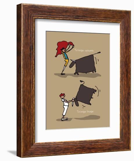 Pays B. - Tauromachie basque-Sylvain Bichicchi-Framed Premium Giclee Print