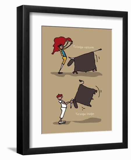 Pays B. - Tauromachie basque-Sylvain Bichicchi-Framed Premium Giclee Print