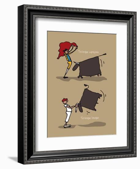 Pays B. - Tauromachie basque-Sylvain Bichicchi-Framed Premium Giclee Print