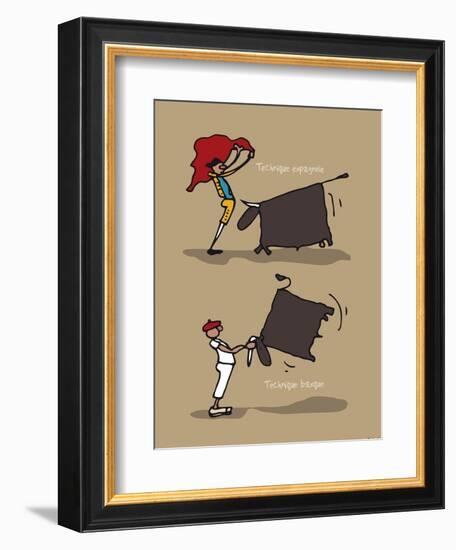 Pays B. - Tauromachie basque-Sylvain Bichicchi-Framed Premium Giclee Print