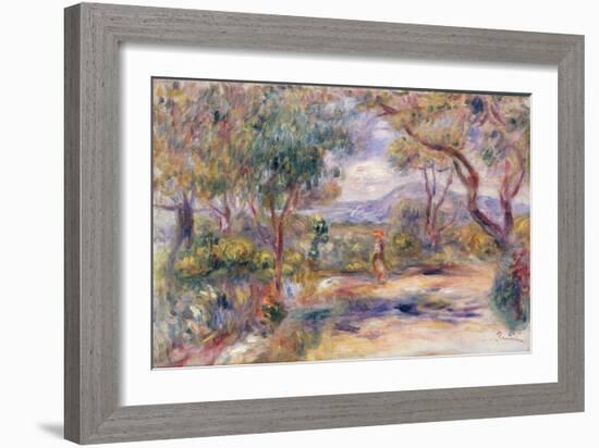 Paysage a Cannes (Renoir's Garden) c.1914-Pierre-Auguste Renoir-Framed Giclee Print