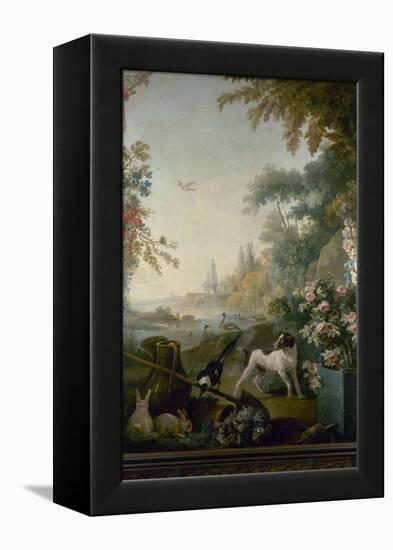 Paysage au chien-Jean Baptiste-Framed Premier Image Canvas