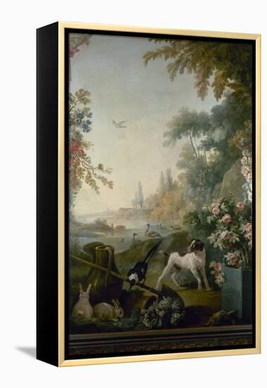 Paysage au chien-Jean Baptiste-Framed Premier Image Canvas