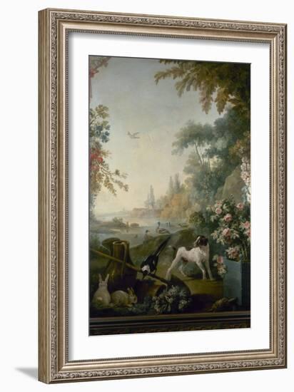 Paysage au chien-Jean Baptiste-Framed Giclee Print