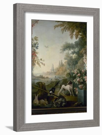 Paysage au chien-Jean Baptiste-Framed Giclee Print