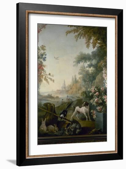 Paysage au chien-Jean Baptiste-Framed Giclee Print