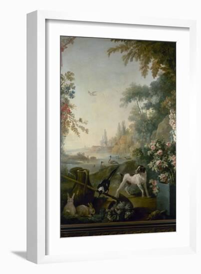 Paysage au chien-Jean Baptiste-Framed Giclee Print