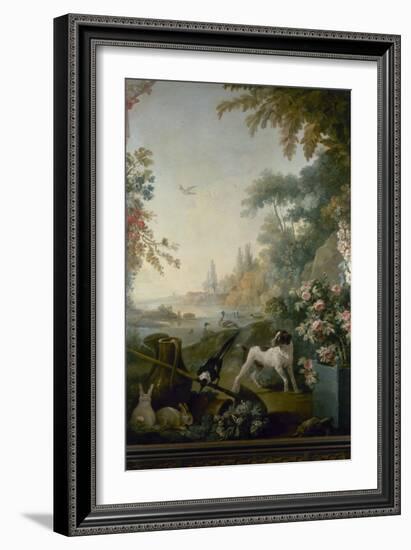 Paysage au chien-Jean Baptiste-Framed Giclee Print