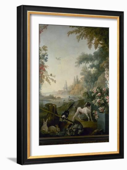 Paysage au chien-Jean Baptiste-Framed Giclee Print