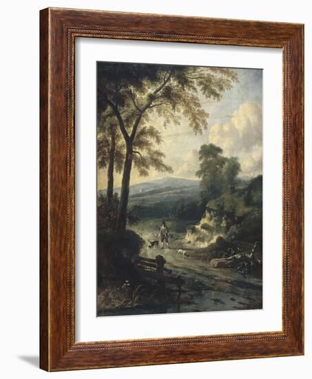 Paysage au fauconnier-Jan Wynants-Framed Giclee Print