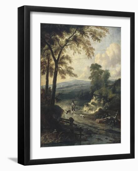 Paysage au fauconnier-Jan Wynants-Framed Giclee Print