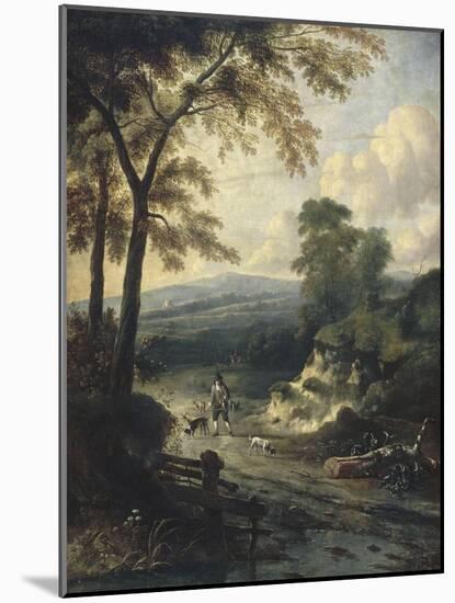 Paysage au fauconnier-Jan Wynants-Mounted Giclee Print