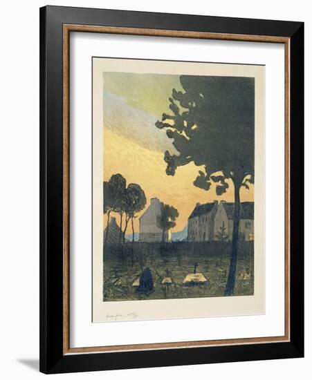 Paysage Au Soir (Landscape at Night), 1894 (Lithograph in Colours on Wove Paper)-Maxime Emile Louis Maufra-Framed Giclee Print