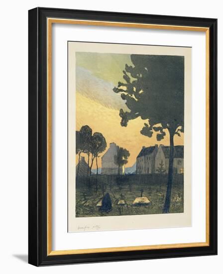 Paysage Au Soir (Landscape at Night), 1894 (Lithograph in Colours on Wove Paper)-Maxime Emile Louis Maufra-Framed Giclee Print