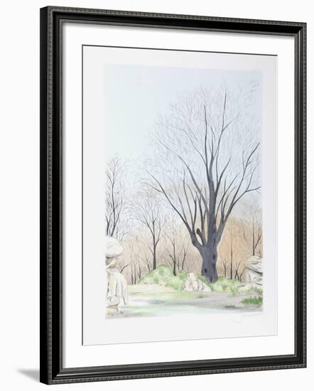 Paysage aux Arbres-Francis Saillart-Framed Limited Edition