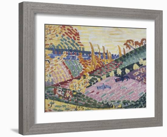 Paysage aux vaches-Robert Delaunay-Framed Giclee Print