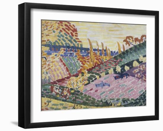 Paysage aux vaches-Robert Delaunay-Framed Giclee Print