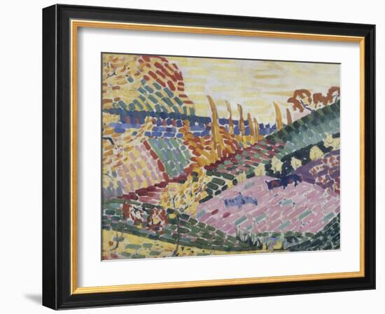 Paysage aux vaches-Robert Delaunay-Framed Giclee Print