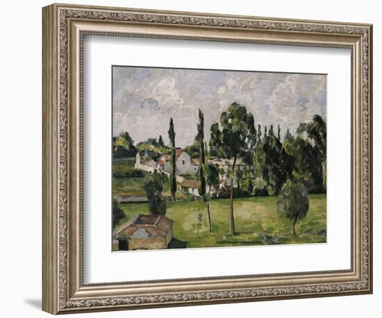 Paysage Avec Conduite d'Eau, circa 1879-Paul Cézanne-Framed Giclee Print