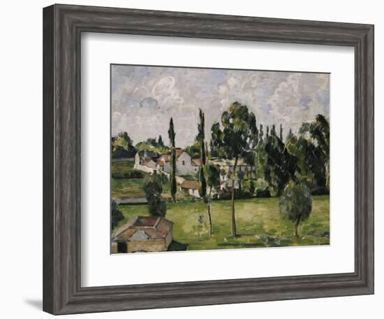 Paysage Avec Conduite d'Eau, circa 1879-Paul Cézanne-Framed Giclee Print