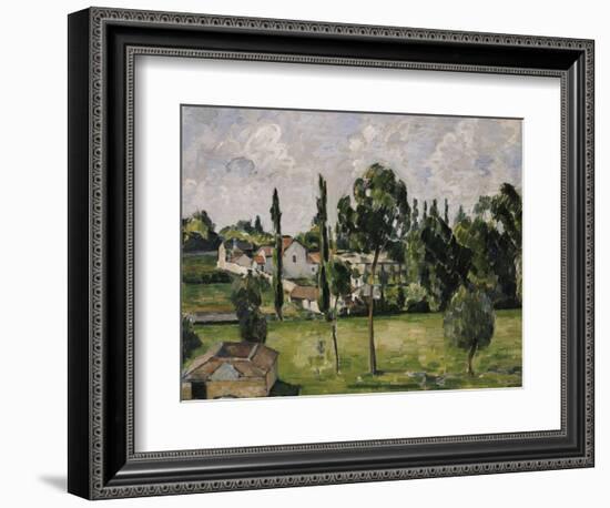 Paysage Avec Conduite d'Eau, circa 1879-Paul Cézanne-Framed Giclee Print