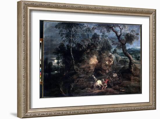 Paysage Avec Des Porteurs De Pierre (Landscape with Stone Carriers). Peinture De Pierre Paul (Pierr-Peter Paul Rubens-Framed Giclee Print