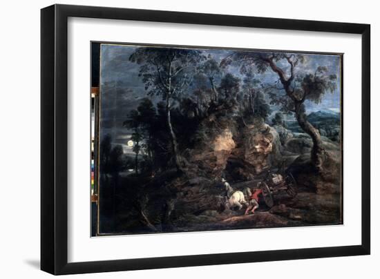 Paysage Avec Des Porteurs De Pierre (Landscape with Stone Carriers). Peinture De Pierre Paul (Pierr-Peter Paul Rubens-Framed Giclee Print