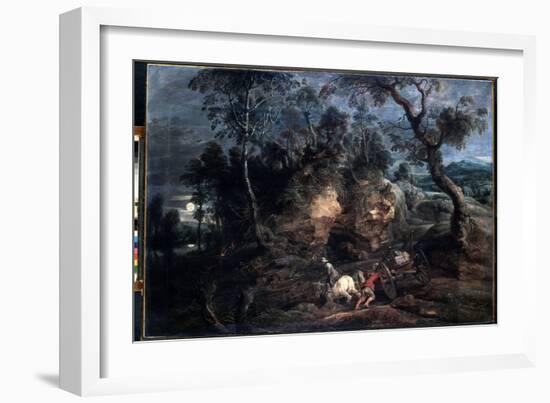 Paysage Avec Des Porteurs De Pierre (Landscape with Stone Carriers). Peinture De Pierre Paul (Pierr-Peter Paul Rubens-Framed Giclee Print