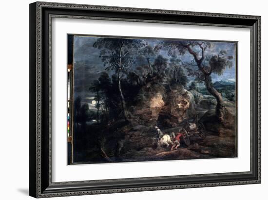 Paysage Avec Des Porteurs De Pierre (Landscape with Stone Carriers). Peinture De Pierre Paul (Pierr-Peter Paul Rubens-Framed Giclee Print