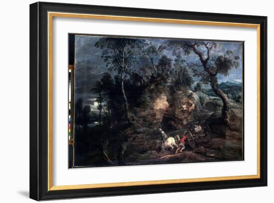 Paysage Avec Des Porteurs De Pierre (Landscape with Stone Carriers). Peinture De Pierre Paul (Pierr-Peter Paul Rubens-Framed Giclee Print