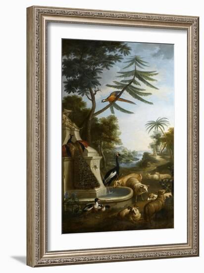 Paysage avec desmarkhors (moutons) d’Asie centrale-Christophe Huet-Framed Giclee Print