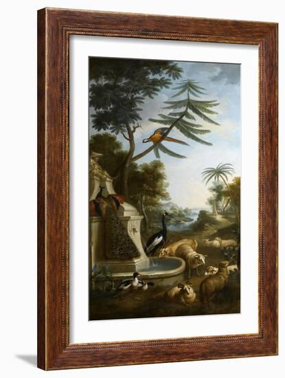 Paysage avec desmarkhors (moutons) d’Asie centrale-Christophe Huet-Framed Giclee Print