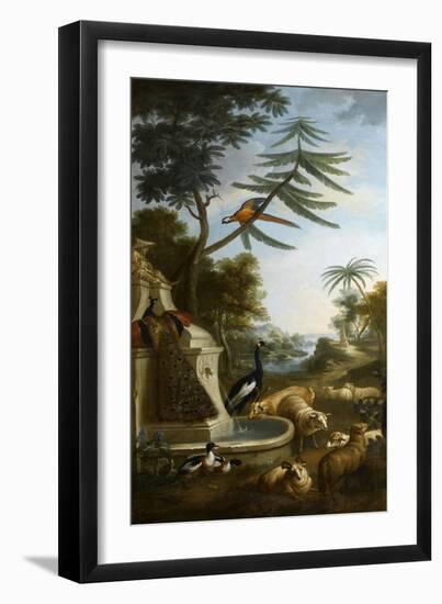 Paysage avec desmarkhors (moutons) d’Asie centrale-Christophe Huet-Framed Giclee Print