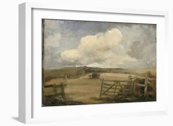 Paysage avec un champ et une barrière-John Constable-Framed Giclee Print