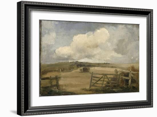 Paysage avec un champ et une barrière-John Constable-Framed Giclee Print