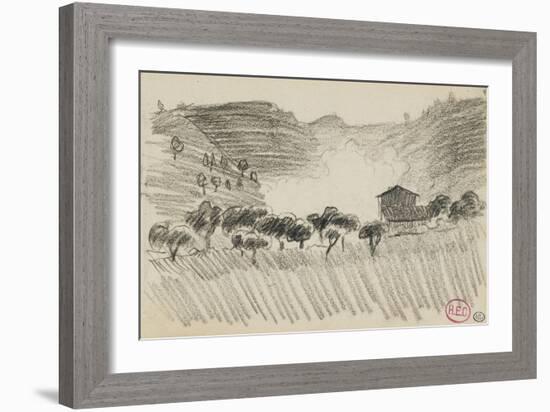 Paysage avec une maison dans un vallon-Henri Edmond Cross-Framed Giclee Print
