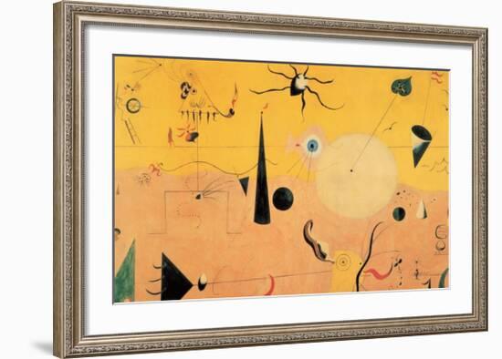 Paysage Catalan (Le Chasseur), c.1923-Joan Miro-Framed Art Print