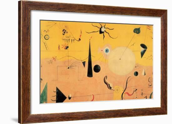 Paysage Catalan (Le Chasseur), c.1923-Joan Miro-Framed Art Print