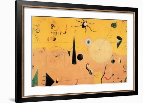 Paysage Catalan (Le Chasseur), c.1923-Joan Miro-Framed Art Print