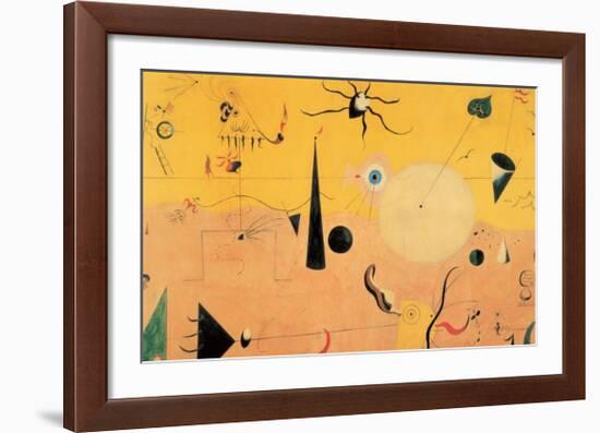 Paysage Catalan (Le Chasseur), c.1923-Joan Miro-Framed Art Print