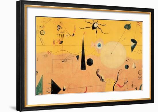 Paysage Catalan (Le Chasseur), c.1923-Joan Miro-Framed Art Print