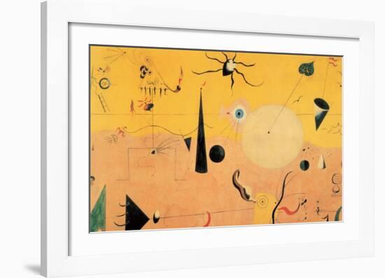 Paysage Catalan (Le Chasseur), c.1923-Joan Miro-Framed Art Print