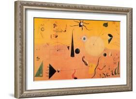 Paysage Catalan (Le Chasseur), c.1923-Joan Miro-Framed Art Print