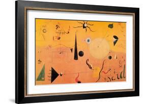 Paysage Catalan (Le Chasseur), c.1923-Joan Miro-Framed Art Print