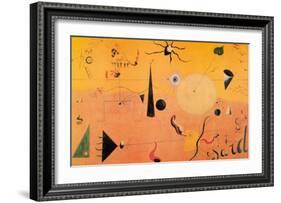Paysage Catalan (Le Chasseur), c.1923-Joan Miro-Framed Art Print